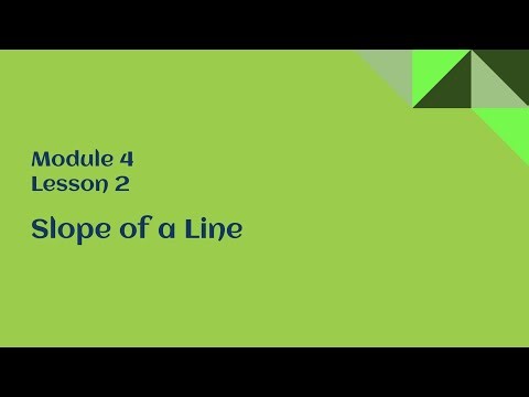 8th Grade Module 4 Lesson 2 – Slope of a Line