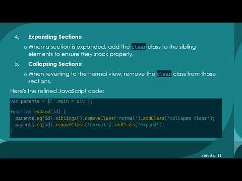 How to Make a Div Float on the Right and Stack with CSS and JavaScript