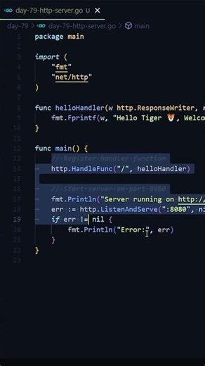HTTP Server in GoLang 😎 | Day 79 of 90 Days Challenge 💻