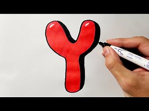 How to Draw a Bubble Letter 'Y'