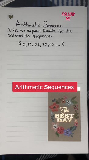Arithmetic Sequences: Finding the Explicit Formula and Common Difference