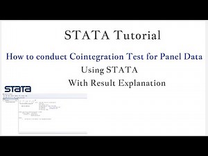 STATA Tutorial: How to conduct Cointegration Test for panel data using STATA