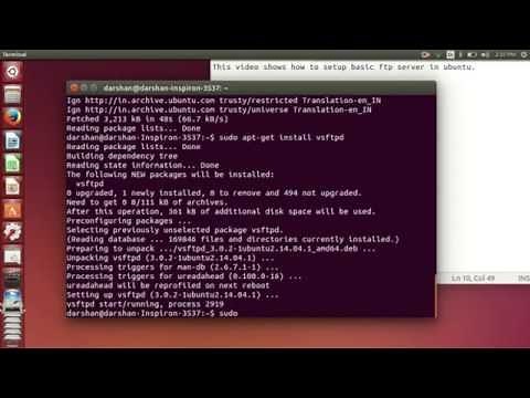 Install FTP server in Ubuntu