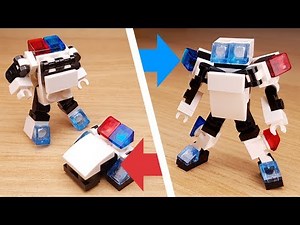 [LEGO Mini Robot Tutorial] Combiner Transformer Mecha - Police Robot/ミニレゴ合体変身ロボ/미니 레고 합체로봇
