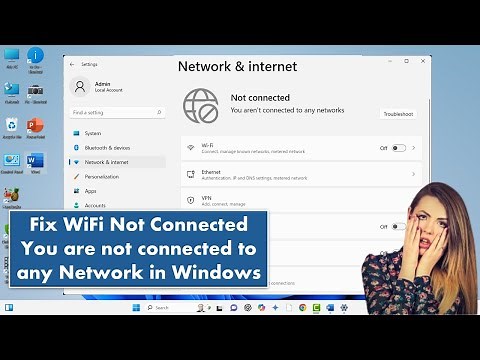 How to Fix WiFi Not Connected You are not connected to any Network in Windows 11/10