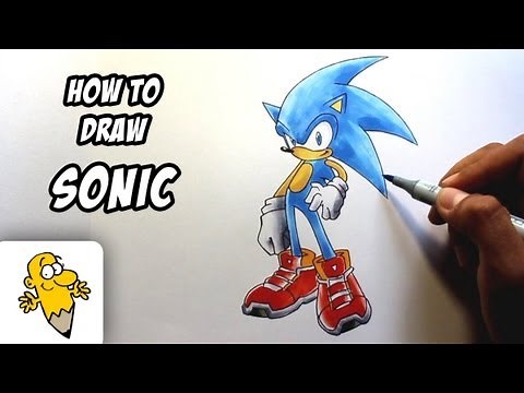 How to draw Sonic the Hedgehog drawing tutorial