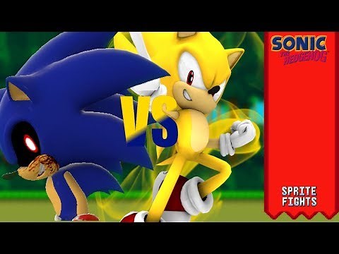 Modern Super Sonic v. Sonic.Exe (Sprite Animation)