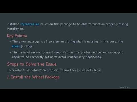 How to Fix the PyInstaller Installation Issue in Python