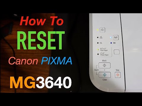 Canon Pixma MG3640 Reset Printer.