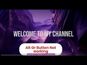 Alt Gr Button Not Working To working Condition | alt gr key use | alt gr key not working window 10