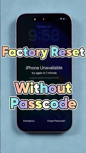 How to Factory Reset iPhone Without Passcode #tech