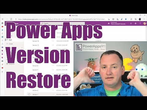 Power Apps Version Restore and Management
