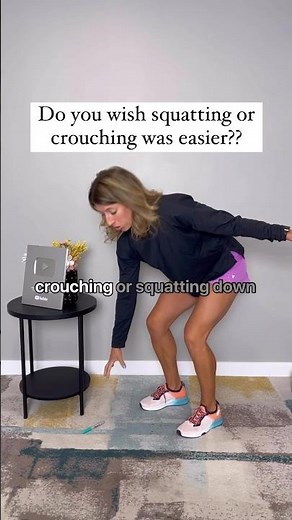 One simple trick to make crouching down and squatting EASIER