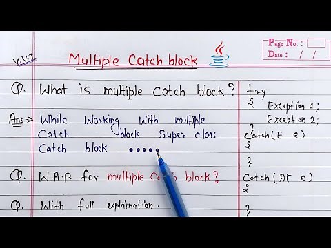 multiple catch block in java | Learn Coding