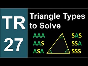 TR-27: Triangle Types to Solve (Trigonometry Series by Dennis F. Davis)