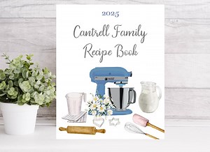 Personalized Cookbook Cover Template: DIY Recipe Book (digital Download) - Etsy