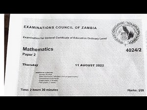 2022 GCE MATHS P2