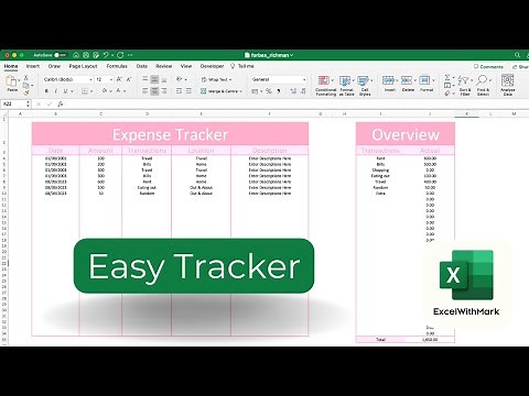 How To Build Expense Tracker In Excel