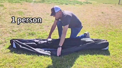 COBIZI Pop Up Gazebo Screen Tent Screen House for Camping, 15x15 Screen Room with Mosquito Netting, Hub Tent Instant Screened Canopy with Carrying Bag and Ground Stakes, Brown