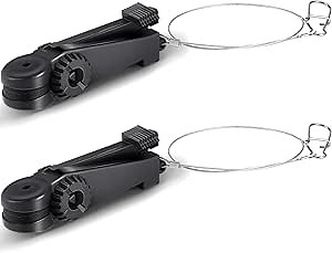 BLUEWING 2pcs Zirconia Outrigger and Flat Line Release Clip UV Resistance for Trolling Fishing with 0-40 lbs Adjustable Tension
