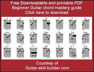 Beginner guitar chords - Basic guitar chords that everyone uses.