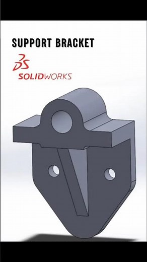 Support Bracket | SolidWorks | 3D Part Modeling |