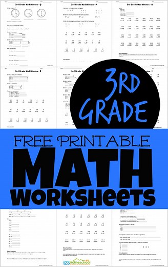 FREE Printable 3rd Grade Math Minutes Worksheets pdf