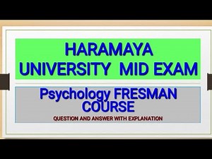 Psychology Mid Exam Freshman Course unit 1 to 4