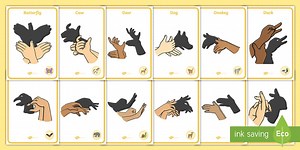 Animal Shadow Hand Puppet Display Posters