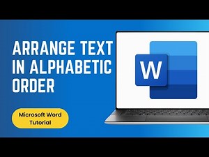 How to Arrange Alphabetically in Word Document