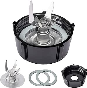6-Point Blade Replacement for Oster Osterizer Blender with 2 Piece Rubber O Ring Seal Gasket and 4902 Blender Jar Bottom 4961 Blender Ice Blade Parts