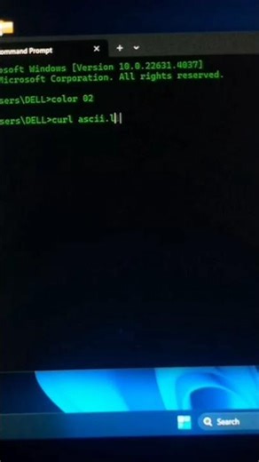CMD prompt से Matrix Hacking Screen कैसे COMMAND PROMPT TRICKS #shorts#viral#trending