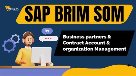 SAP BRIM SOM (Business partners Contract Account organization Management) | Best SAP Training | SAP Knowledge Hub - Ambikeya