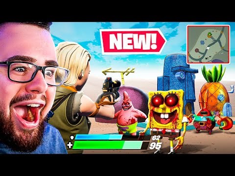 Fighting SPONGEBOB ZOMBIES In FORTNITE