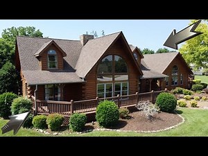 BREATHTAKING log model home with 2 levels! Modular home tour like never before!
