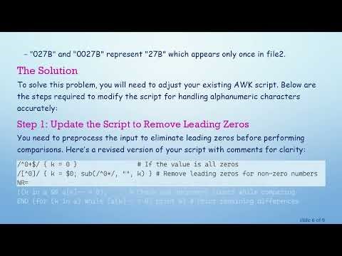 Comparing Alphanumeric Characters in Non-Sequential Order with AWK