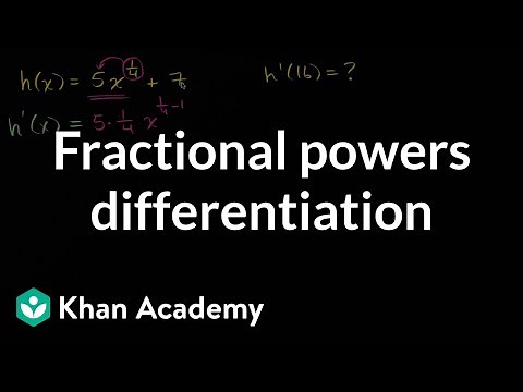 Fractional powers differentiation | Derivative rules | AP Calculus AB | Khan Academy