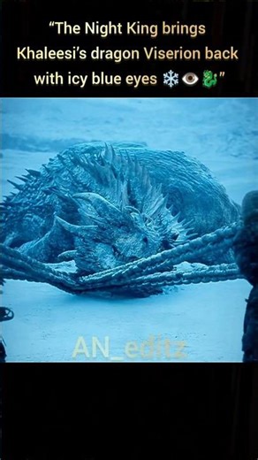 Viserion Returns with Icy Blue Eyes Night King’s Dark Magic👁️❄️#Viserion #NightKing #KhaleesisDragon