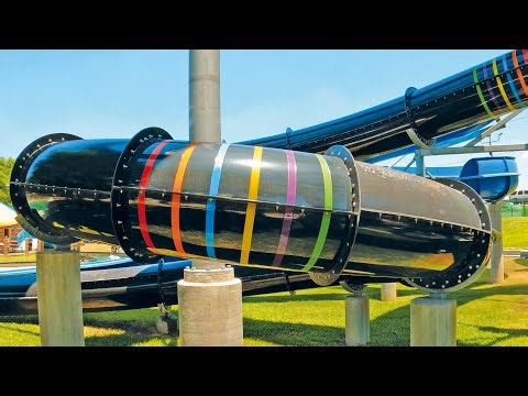 Dark THUNDER Water Slide at NRH2O Water Park