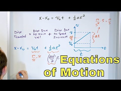 Definition & Meaning of Equations of Motion w/ Constant Acceleration in Physics- [1-2-12]