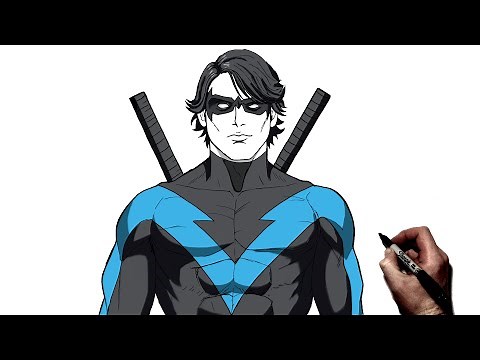 How To Draw Nightwing | Step By Step | DC