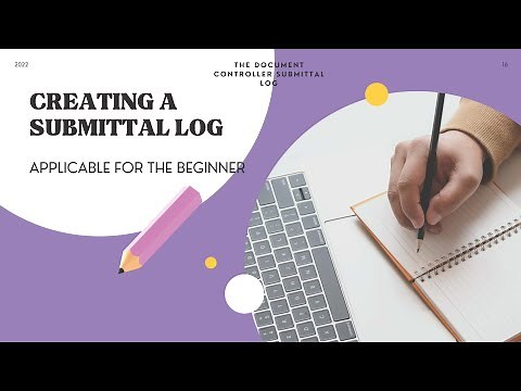 HOW TO CREATE A SUBMITTAL LOG? | TUTORIAL ON HOW TO CREATE A SPREADSHEET| MARIA DOCUMENT CONTROLLER