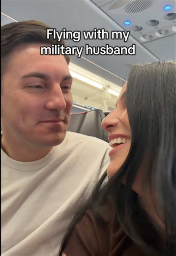 It’s ALL business when we fly, YES SIR MR MILITARY MAN SIR 🫡🤣 #couple #marriedlife #marriage #relatable #noahandlori