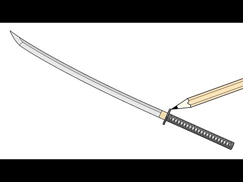 How to Draw a Samurai Sword (Japanese Katana)