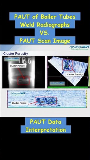 PAUT of Boiler Tubes Weld Radiographs vs PAUT Scan Image PAUT Data Interpretations