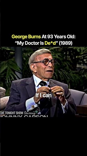 George Burns At 93 Years Old Still Sharper Than Ever