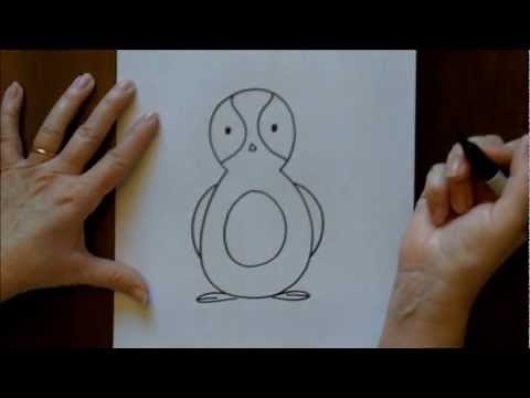 How to Draw a Cartoon Penguin Drawing Lesson for Kids