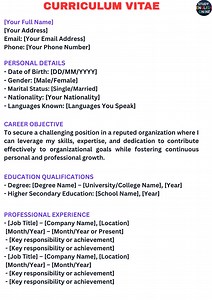 How to Create a Professional Curriculum Vitae | CV Tips & Template #CurriculumVitae | STUDY English Online