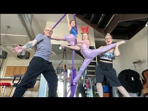 Aerial silks and circus tricks! Circus family