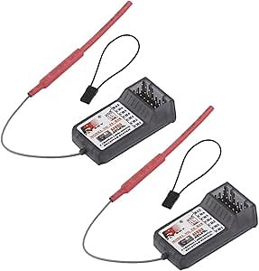 Flysky Receiver FS-R6B Long Range AFHDS 6CH 2.4G Receiver for FS-GT2,FS-GT2E,FS-GT2F,FS-GT2G,FS-GT2B,FS-GT3B,FS_GT3C FS-i10 FS-TH9X,FS-T6,FS-CT6B,FS-iT4S Transmitter, for Crawlers (Pack of 2)